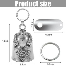 Guardian Bell, Biker Bell, Motorcycle Bell, Guardian Bell Motorcycle, Motorcycle Bell, Keyring for Blessing the Peace, Lucky Charm, Key Chain Motorcycle Pendant