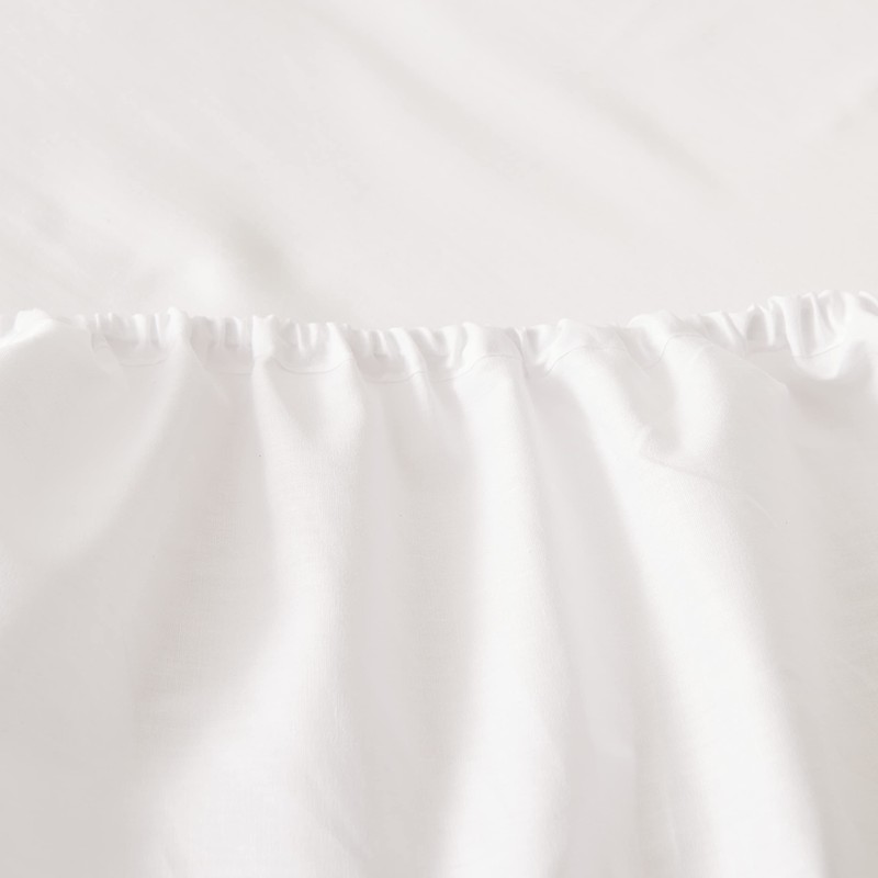 Highams King Size Fitted Sheets White Luxury Plain Dyed Deep