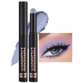 Erinde Waterproof Cream Eyeshadow Stick, Matte Nude Eye Shadow Sticks, Longwear Blendable High Pigmented, Neutral Eye Shadow Sticks Matte for Older Eyes, Smokey Eyeshadow Pencil Crayon, 20 Periwinkle