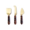 Two's Company Tortoise Swirl Set of 3 Cheese Knives in