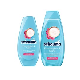 Schauma Moisturising Shampoo Moisture & Shine (1 x 400 ml) Gently Cleanses the Scalp for Shiny & Healthy Looking Hair & Conditioner (1 x 250 ml) Hair Conditioner with Rice Water