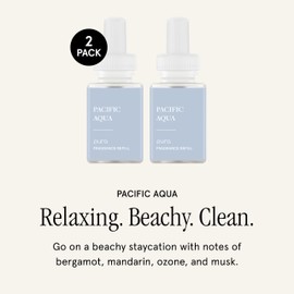 Pura - Fragrance for Smart Home Air Diffusers - Room Freshener - Aromatherapy Scents for Bedrooms & Living Rooms - Odor Eliminator - 2 Pack - Pacific Aqua