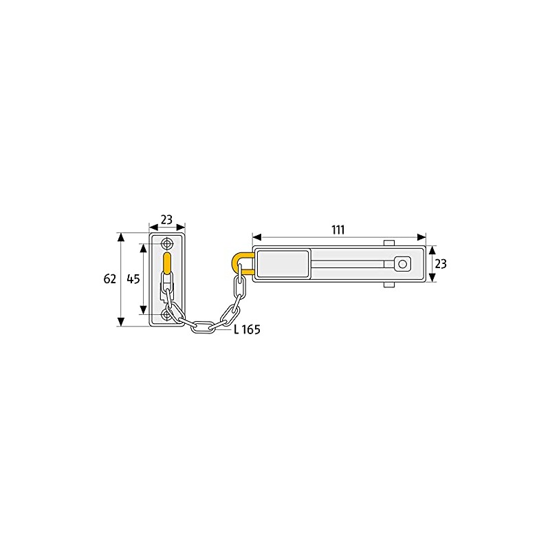 ABUS 13690 Door Chain Type SK66 White