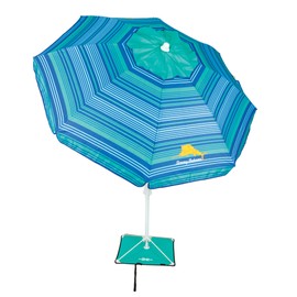 Tommy Bahama 6' ANCHORX Adjustable Beach Umbrella Base System with Sand Anchor and Carrying Bag, SPF 50+ Protection Portable Outdoor Market Umbrella, Multi