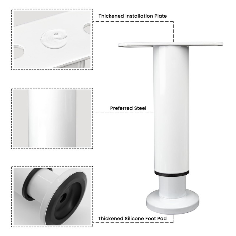 KOVNISE Adjustable Bed Support Legs, Replacement with Connecting Tabs, for