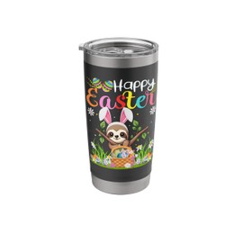 Sloth Happy Easter Egg Hunt Bunny Ear Sloth Easter Stainless Steel Insulated Tumbler