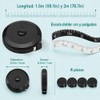 4PCS Cinta Métrica Retráctil, 1.5m y 2m, cm y Pulgadas
