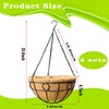 JFFLYIT 4 Pack 14" Round Metal Hanging Basket for Outdoor