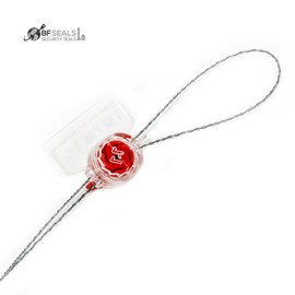 Plastic Roto Ratchet Utility Seal, Twist Plastic Meter Seal with Stainless Steel Wire, 100 pcs, Numbered, red Color