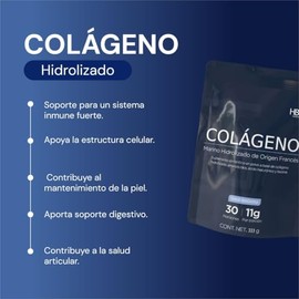 Colágeno Marino Hidrolizado con Vitamina C, Aminoácidos, Ácido Hialurónico y Biotina, Sabor Mandarina, 333 g | 30 porciones