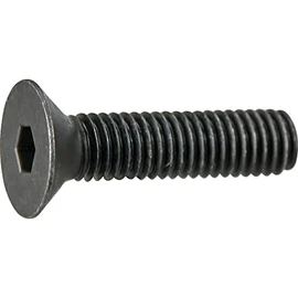 TRUSCO Y808-0616 Countersunk Bolt with Hex Hole, Black Dye, Full Thread, M6 x 16, 10 Pieces, Small Pack