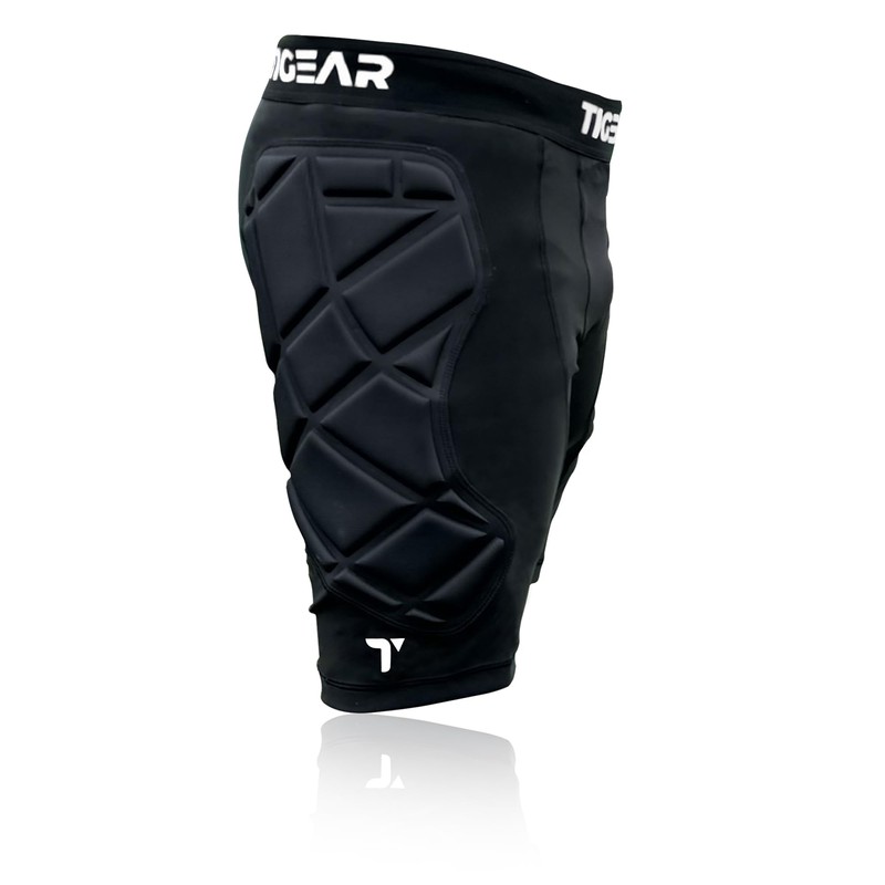 TIGEAR Defender Pro Football Goalkeeper Slider Shorts, White