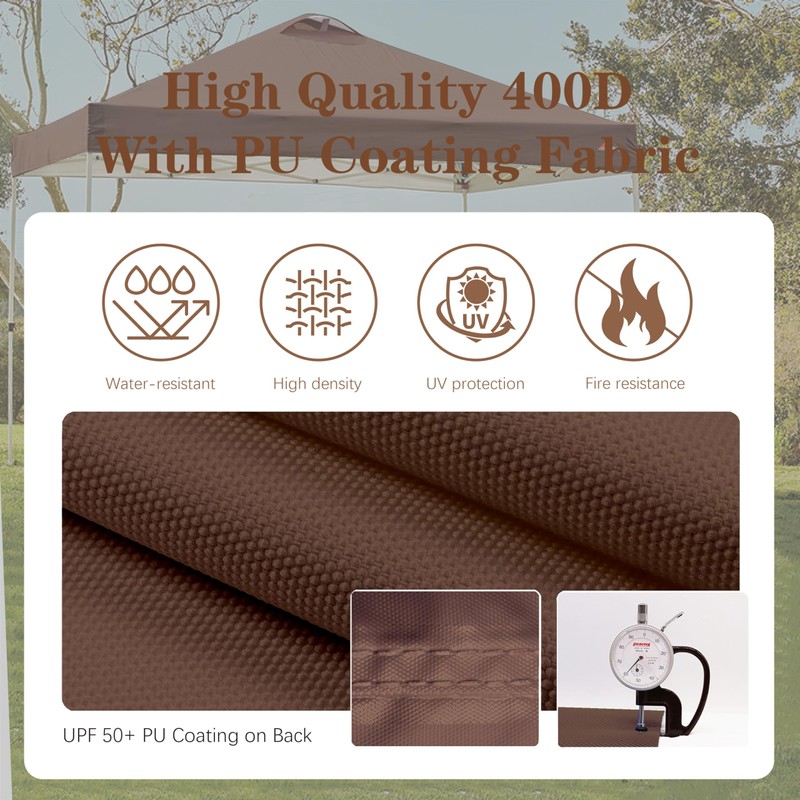 SCOCANOPY Replacement Top with Air Vent for 12x12 Canopy Frame,