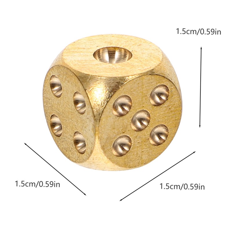Abaodam Pure Copper Dice Win Switch Teaching Dice Board Gold