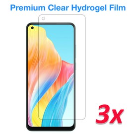 MEZON [3 Pack] OPPO A78 4G Premium Hydrogel Clear Edge-to-Edge Full Coverage Screen Protector Film (OPPO A78 4G, Hydrogel)