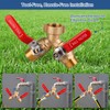Heavy Duty Brass Garden Hose Splitter – 2 Way Y