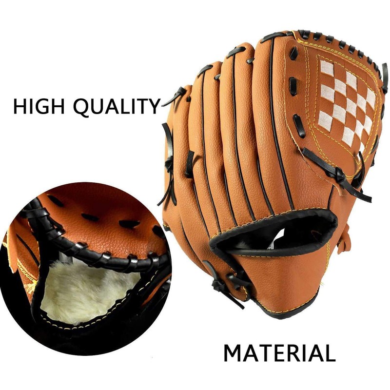 Wonninek Baseball Glove Sports Bat Gloves with Baseball PU Leather