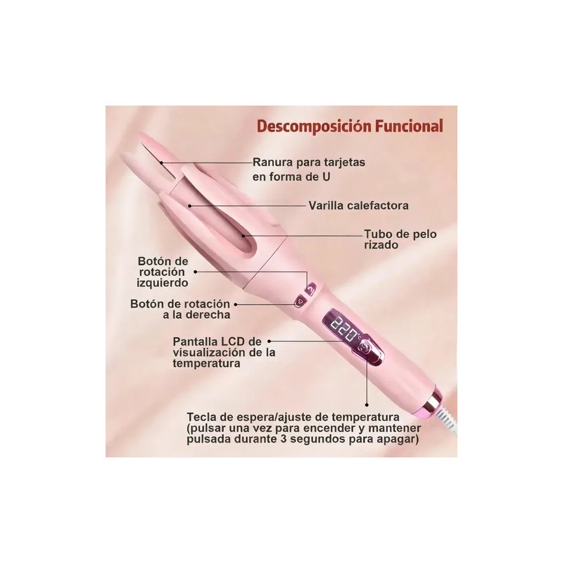 Jarphy Rizador De Cabello Ferros Automatic 32mm Rosa