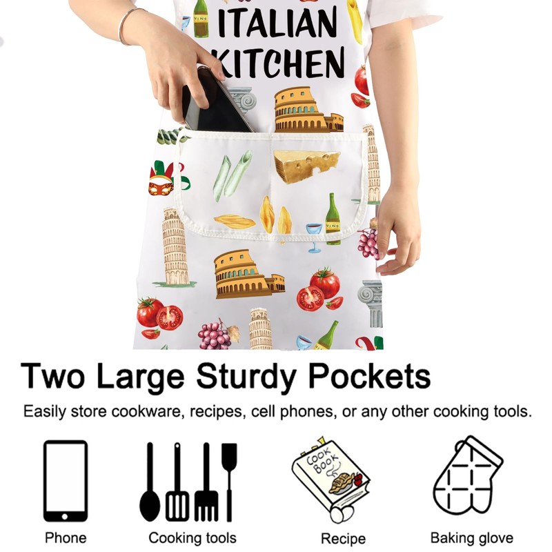Italian Cooking Apron For Women Men Italian Chef Apron Italy