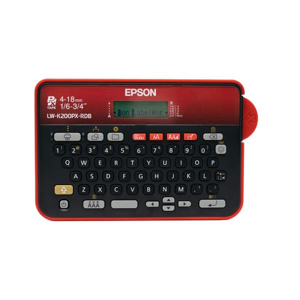 LABELWORKS Epson LW-K200PX-RDB Portable QWERTY Keyboard Label Maker for Home