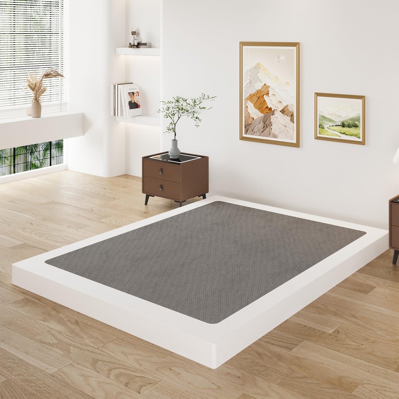 Lutown-Teen 3 Inch Queen Box Spring Low Profile, Heavy Duty