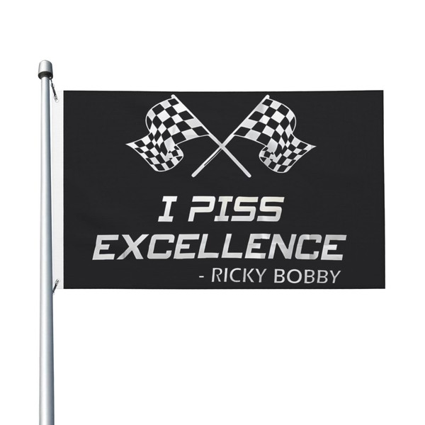 Checkered Racing Flag I Piss Excellence Ricky Bobby Flag 3d