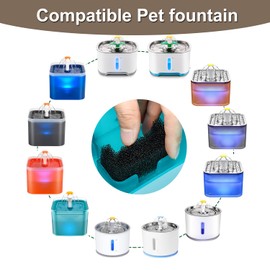 Cat Water Fountain Foam Filter, 8 Packs Cat Fountain Sponge Filter Replacement Filter for Pet Water Fountain Automatic Drinking Water Dispenser(U Sponge 8 Pack)