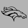 Unbranded Denver Broncos Vinyl Decal - Black, 4"