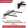Set of 2 Floating Shelf Brackets 11 inch Multiple Mounting