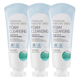 Vaseline Natural Cleansing Foam 225ml (3 Pieces) / Hydration + Soothing + Moisturizing Foam, Thick Lather / 바세린 내추럴 클렌징폼 225ml 3개 수분+진정+보습폼 쫀쫀한거품