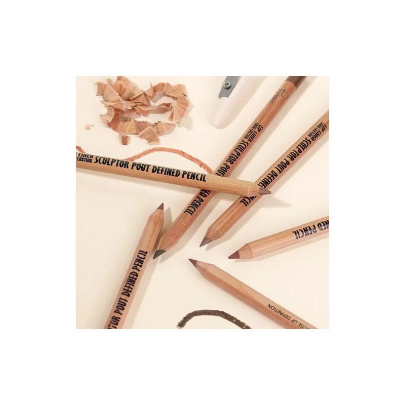 6pcs Juego Delineador Wooden Lip Pencil Labios Impermeable