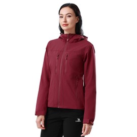 CAMEL CROWN Women's Waterproof Windbreaker Jacket, Lightweight Wind-Resistant Hiking Coat