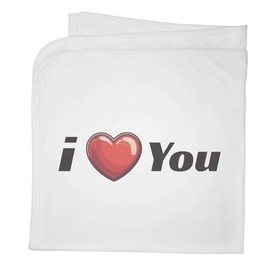 Azeeda 'I Love You' Cotton Baby Blanket/Shawl (BY00040133)