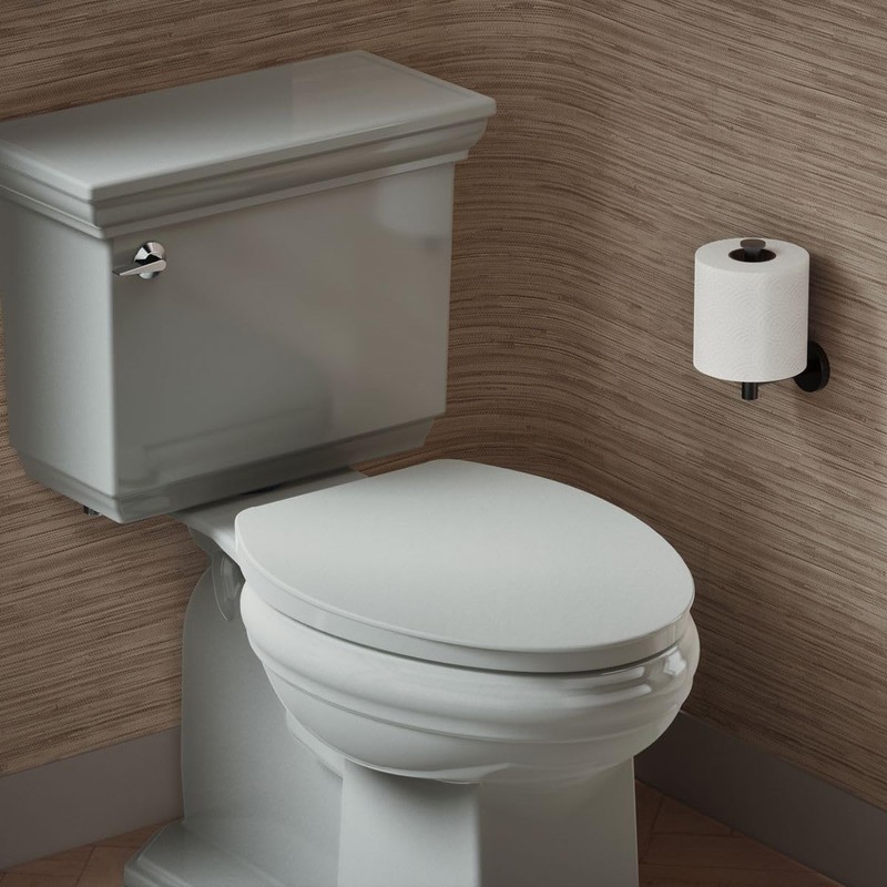 KOHLER K-26801-95 Impro ReadyLatch Quiet Close Elongated Toilet Seat, Grip-Tight