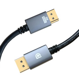 TAIPOXUN DisplayPort Cable 1.4,8K DP Cable 6.6ft (8K@60Hz, 4K@240Hz, 2K@1800Hz) HBR3 Support 32.4Gbps, HDR, Braided Display Port for Gaming Monitor, Graphics, PC (2M)