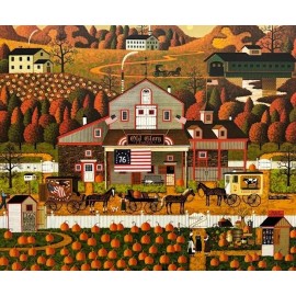 Charles Wysocki "Old Glory Farms" Hand Signed & # Framed Art NEW