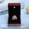 Caja de anillo, caja de anillo de bodas de terciopelo