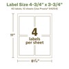 Avery EcoFriendly Matte White Recycled Rectangle Labels, 4.75" x 3.75",
