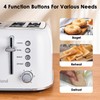Roter Mond Toaster 4 Slice Retro Stainless Steel with Extra