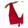 Everlane Bikini Top Women Large Red The Triangle V Neck