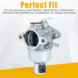 13WV78KS011 Carburetor Kit Compatible with Troy Bilt Bronco 13WX79KT011 13BX60TG766 13AX60KH011 13AV60KG211 12AV60KG011 42'' Riding Lawn Mower with 22Hp Courage SV470 SV530 SV600S SV620 Engine