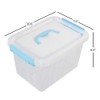 Hespama 6 Quart Storage Bin, Plastic Latching Box/Container with Lid,