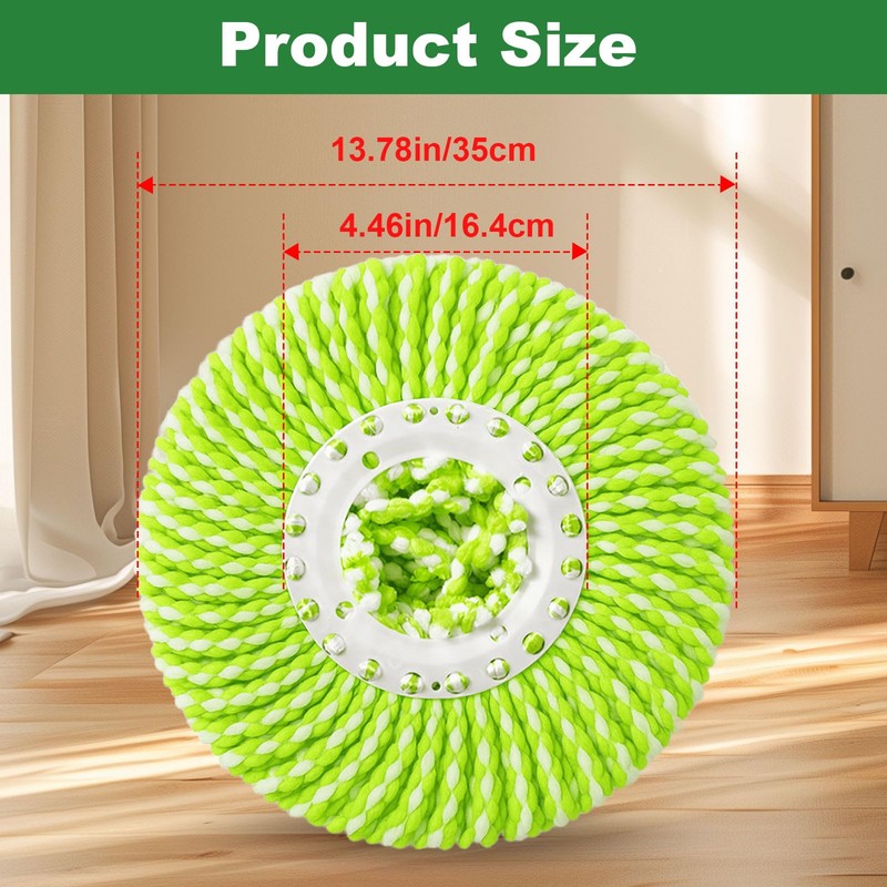 6 Pack Mop Heads Replacement Compatible with Sabco 2-Action Clean
