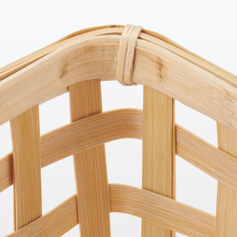 MUJI MDC77A2S Bamboo Woven Basket Natural, Approx. Width 8.3 x