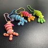 3D Printed Articulated Squid Keychain - 10 Moving Joints Poseable