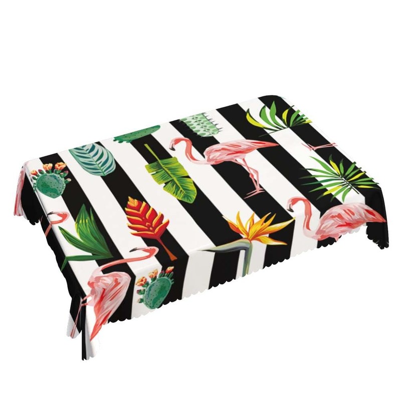 Walmsco Tablecloth Flamingo Palm Leaf Decor For Dining Room Kitchen
