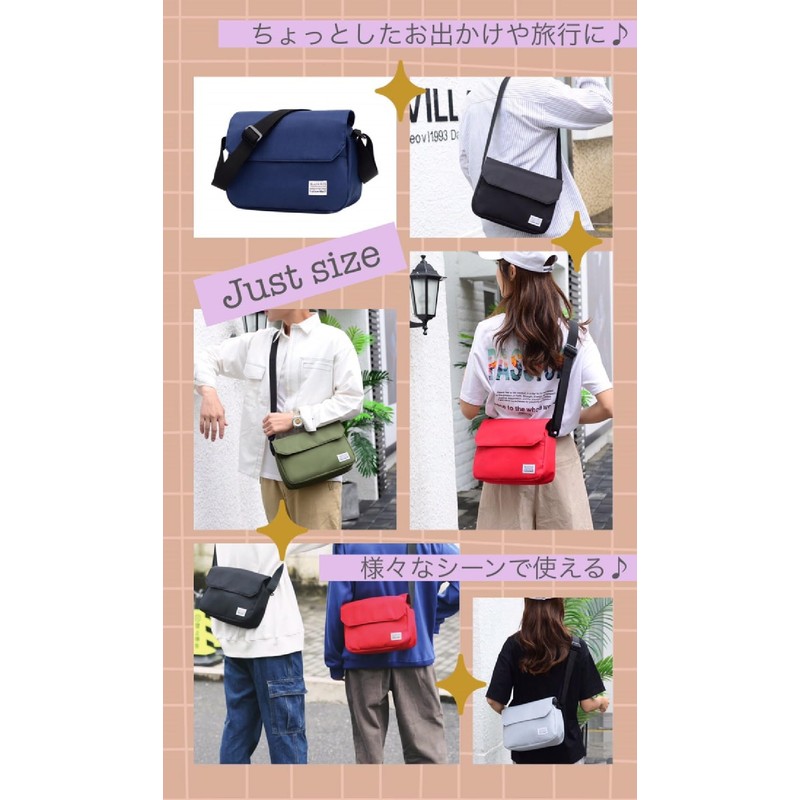 cmy select Men's Shoulder Bag, Crossbody Design, Plain, Logo, Simple,