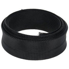 Othmro 1 x 3 m x 40 mm Black PET Cable Wire Wrap Braided Expandable Sleeving Cable High Temperature Electric Wire Sleeve