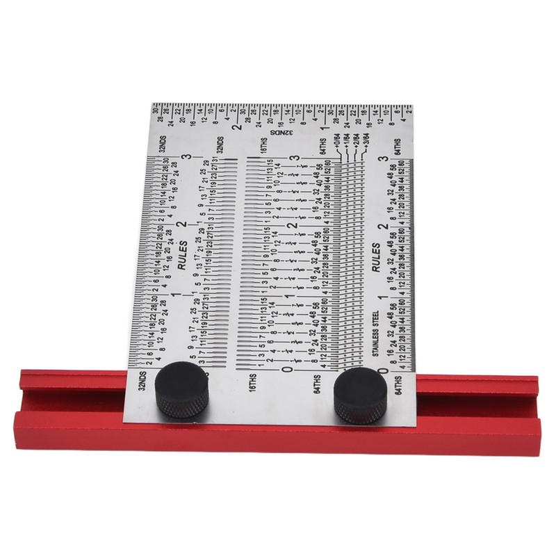 T Rule Stainless Steel Silver Scribing Ruler Woodworking Measuring Tool