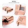POXIADIV Women's Small Trifold Leather wallet Rfid blocking Ladies Wristlet